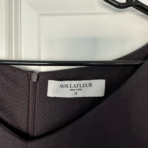 M.M.LaFleur Rachel Dress in Chevron Stripe Fig - Picture 6 of 6